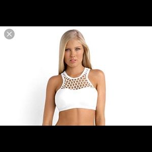 NWT Seafolly bathing suit top white size 6